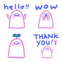 [LINE絵文字] ghost pinky emojiの画像