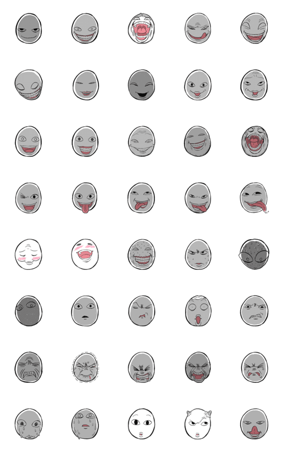 [LINE絵文字]Almost crazy emoji set 2の画像一覧