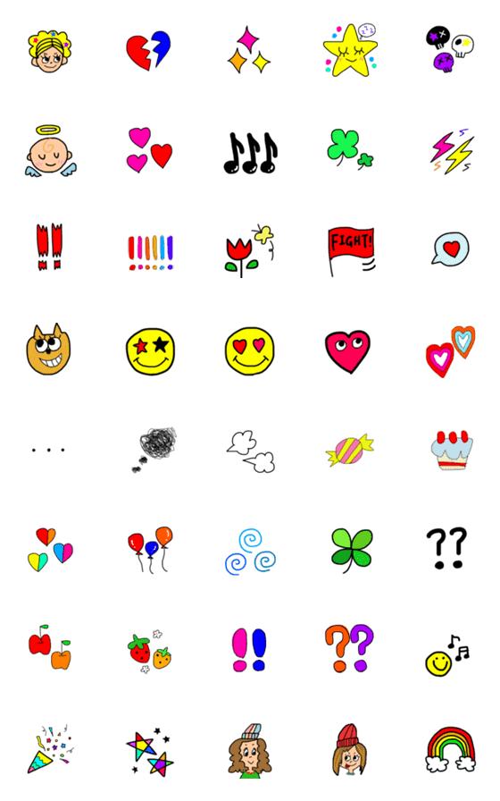 [LINE絵文字]シンプル★ポップの画像一覧