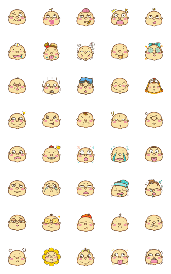 [LINE絵文字]Fat baby-Emojiの画像一覧