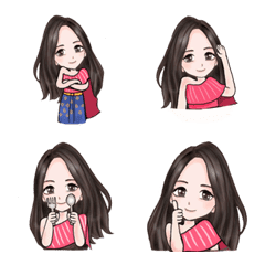 [LINE絵文字] Ploy sai Thai woman wip wup emojiの画像