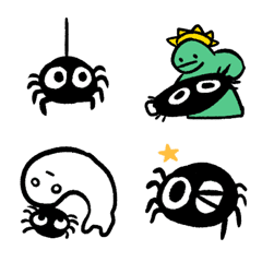 [LINE絵文字] Black spider and his friendの画像