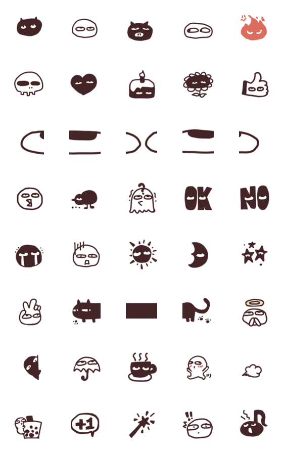 [LINE絵文字]Nua Nua's emojiの画像一覧