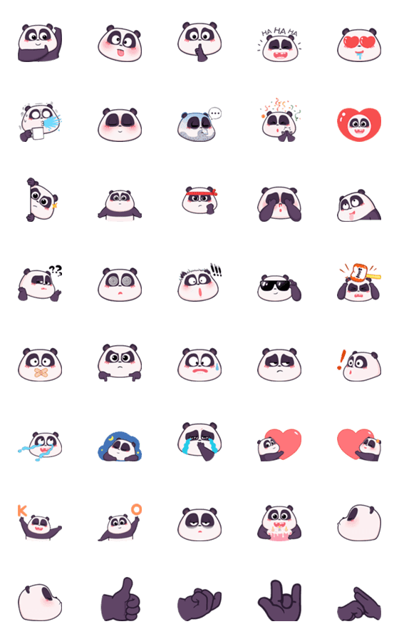 [LINE絵文字]Panda Pange 2の画像一覧