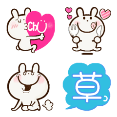 [LINE絵文字] ヤバかわいい❤うさpyonの画像