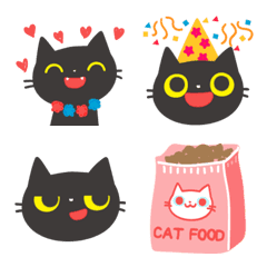 [LINE絵文字] BlackCat Dailylife emojiの画像