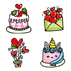 [LINE絵文字] Wenlan drawing birthday cakeの画像