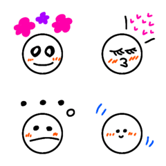 [LINE絵文字] MARU Face Emojiの画像