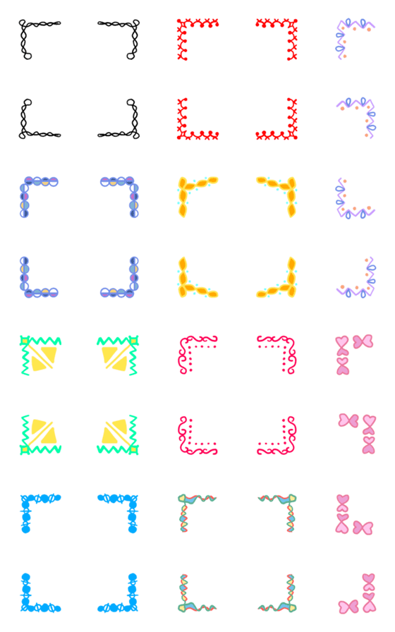 [LINE絵文字]北欧 フレーム絵文字の画像一覧