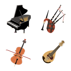 [LINE絵文字] Western musical instrumentsの画像