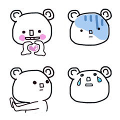 [LINE絵文字] 白いクマの画像