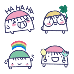 [LINE絵文字] Lovely Three Sisters-Emojiの画像