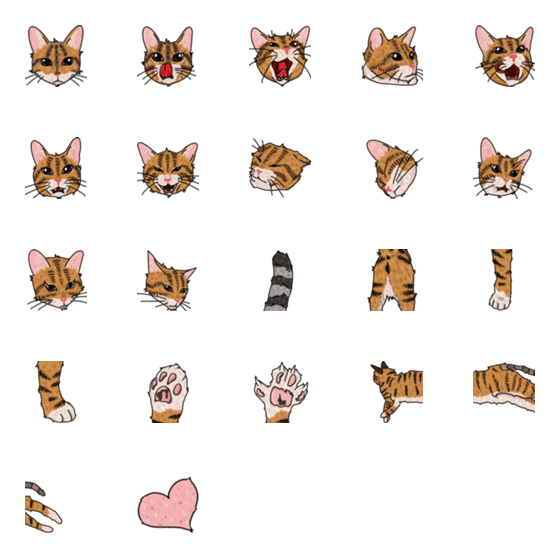 [LINE絵文字]Mantou the Catの画像一覧