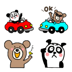 [LINE絵文字] 普段使いしやすいパンダ＆クマの画像