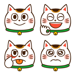 [LINE絵文字] まねきねこのニャンきち絵文字の画像