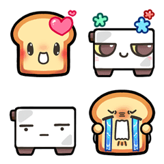 [LINE絵文字] Toast ＆ Toaster Emojiの画像