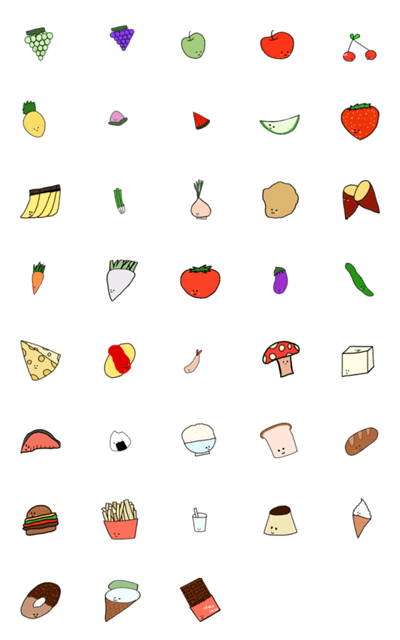 [LINE絵文字]フードーズ〜food's〜の画像一覧