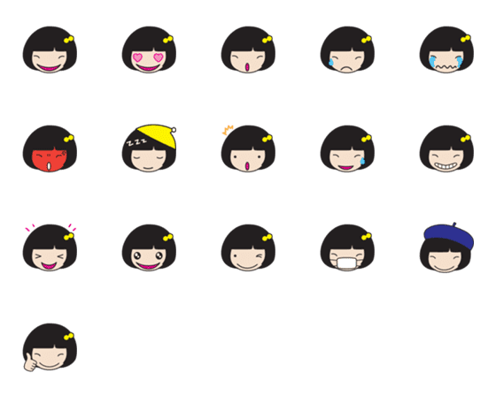 [LINE絵文字]Michan Emojis ver. 2の画像一覧