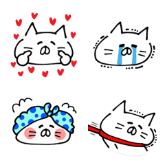 [LINE絵文字] ぽちゃこい猫の画像