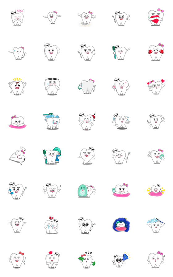 [LINE絵文字]FunTeethの画像一覧