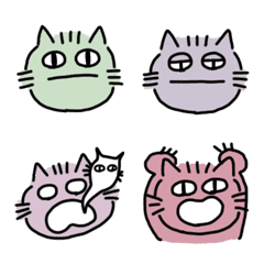 [LINE絵文字] 目つきの悪い猫の画像