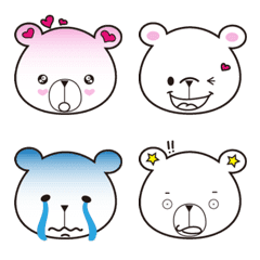 [LINE絵文字] カワイイ♡クマとあひるの絵文字の画像