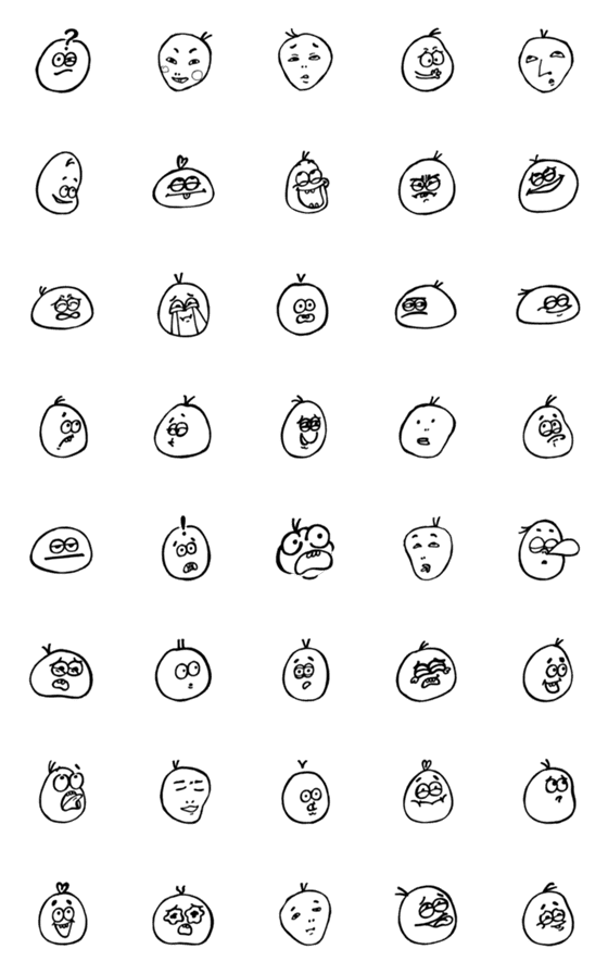 [LINE絵文字]LUNLUN Emojiの画像一覧