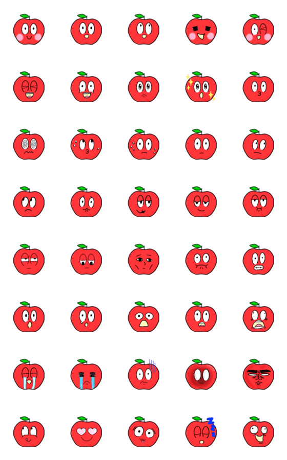 [LINE絵文字]りんごがいっぱいの画像一覧