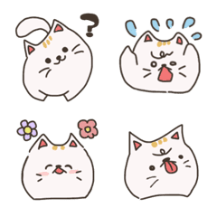 [LINE絵文字] 猫のシンプルな絵文字！毎日日常の画像