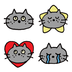 [LINE絵文字] はいいろねこのムルちゃん 絵文字の画像