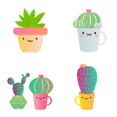 [LINE絵文字] Super cute Cactusの画像