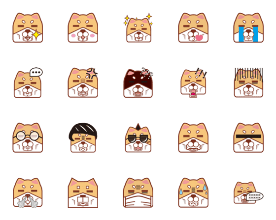 [LINE絵文字]SINGEL Shiba Inuの画像一覧