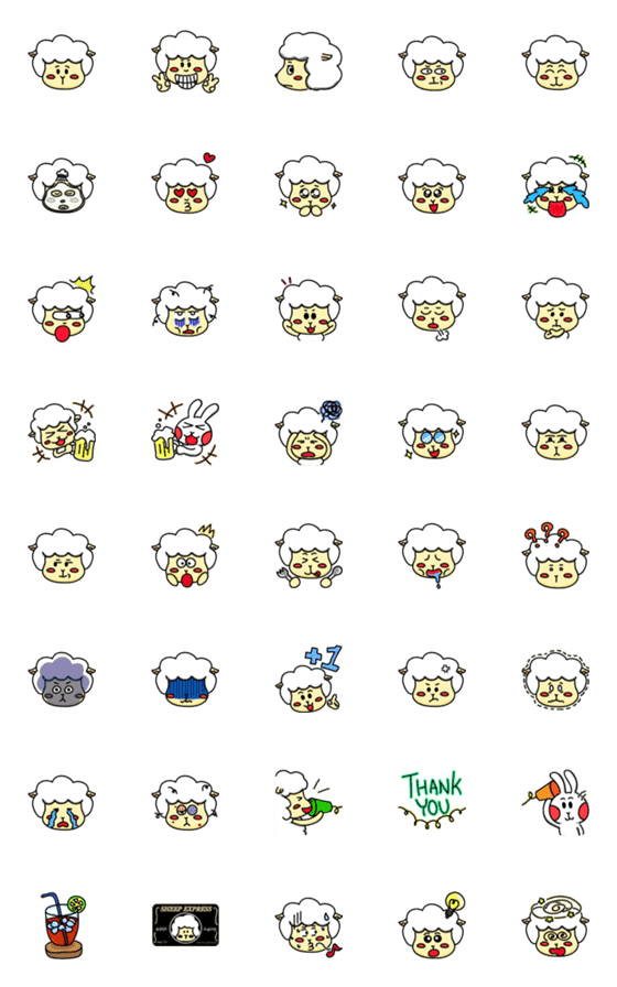 [LINE絵文字]MMsheep emoji - PART Iの画像一覧