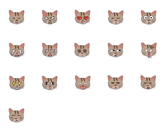 [LINE絵文字]cat's  moodの画像一覧