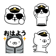 [LINE絵文字] 軍人にゃんこ（絵文字）海軍仕様の画像