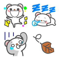 [LINE絵文字] 会話で使おう！毎日のかわいい♡シンプル熊の画像