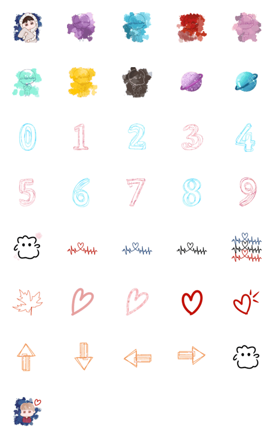 [LINE絵文字]Yang sing sing Art EMOJIの画像一覧