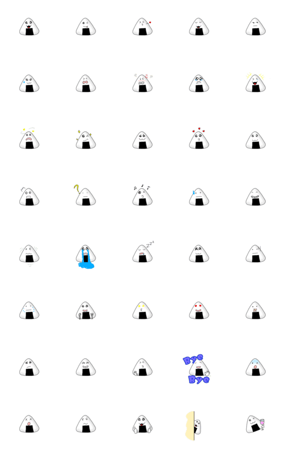 [LINE絵文字]Mr. Onigiri emojiの画像一覧