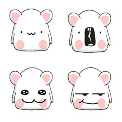 [LINE絵文字] Cute Small rabbit head emojiの画像