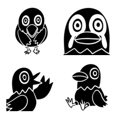 [LINE絵文字] カラモン かわいいカラスの絵文字の画像