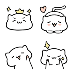 [LINE絵文字] Mochi Cat Emoji ver.1の画像