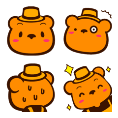 [LINE絵文字] 絵文字 ORANGE BEAR 1の画像