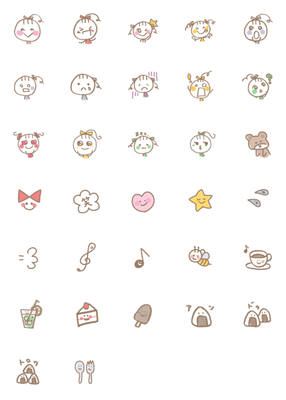 [LINE絵文字]Mari-mingon Emojiの画像一覧