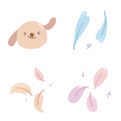 [LINE絵文字] "Leaves" pastel emojiの画像