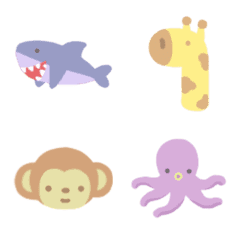 [LINE絵文字] Animals pastel emojiの画像