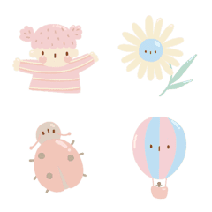 [LINE絵文字] "Flower garden" emoji - pastelの画像