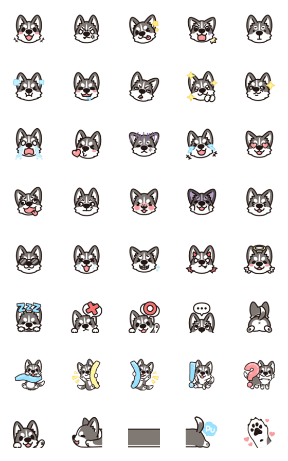 [LINE絵文字]Husky a collectionの画像一覧