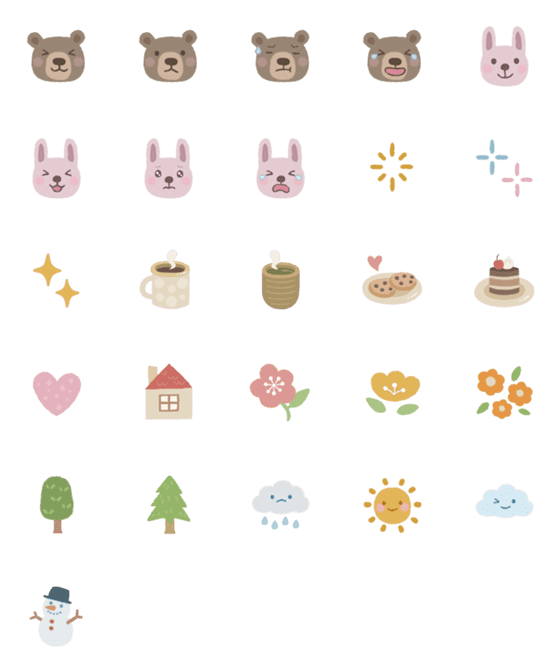 [LINE絵文字]April's forest friends Iの画像一覧