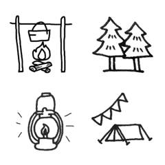 [LINE絵文字] Camp Simple Emojiの画像