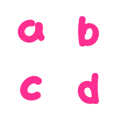 [LINE絵文字] Pink english letter lowercaseの画像